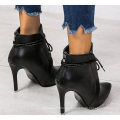 Woman Boots New Arrivals 2020 Genuine Leather Lace Up Ankle Booties Rope Zipper Up Ladies Boots Sale